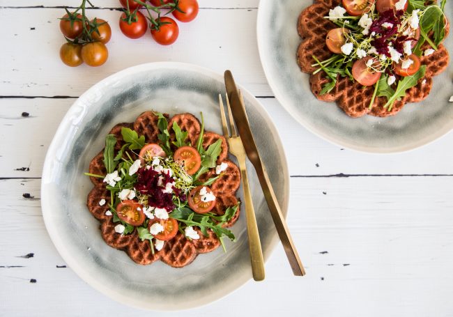 glutenfria rödbetsvåfflor