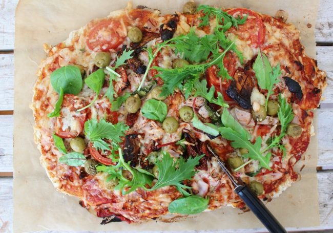FODMAP pizza med topping