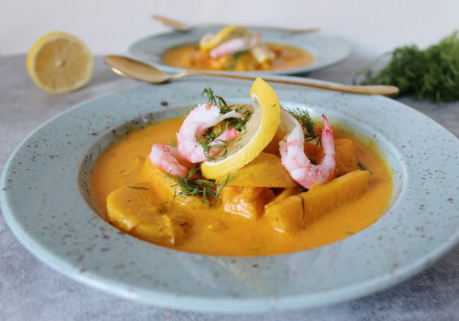 glutenfri fisksoppa med saffran