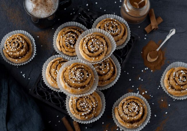 Glutenfria kanelbullar med fiberhusk